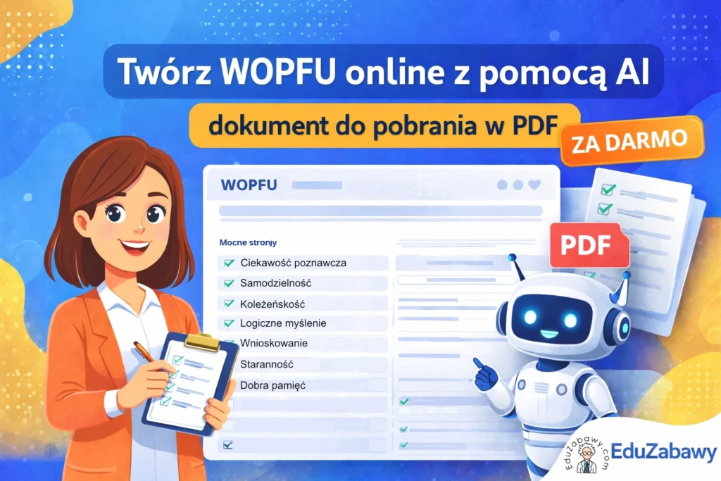 Tworzenie WOPFU z pomocą AI – gotowy dokument PDF dla szkoły